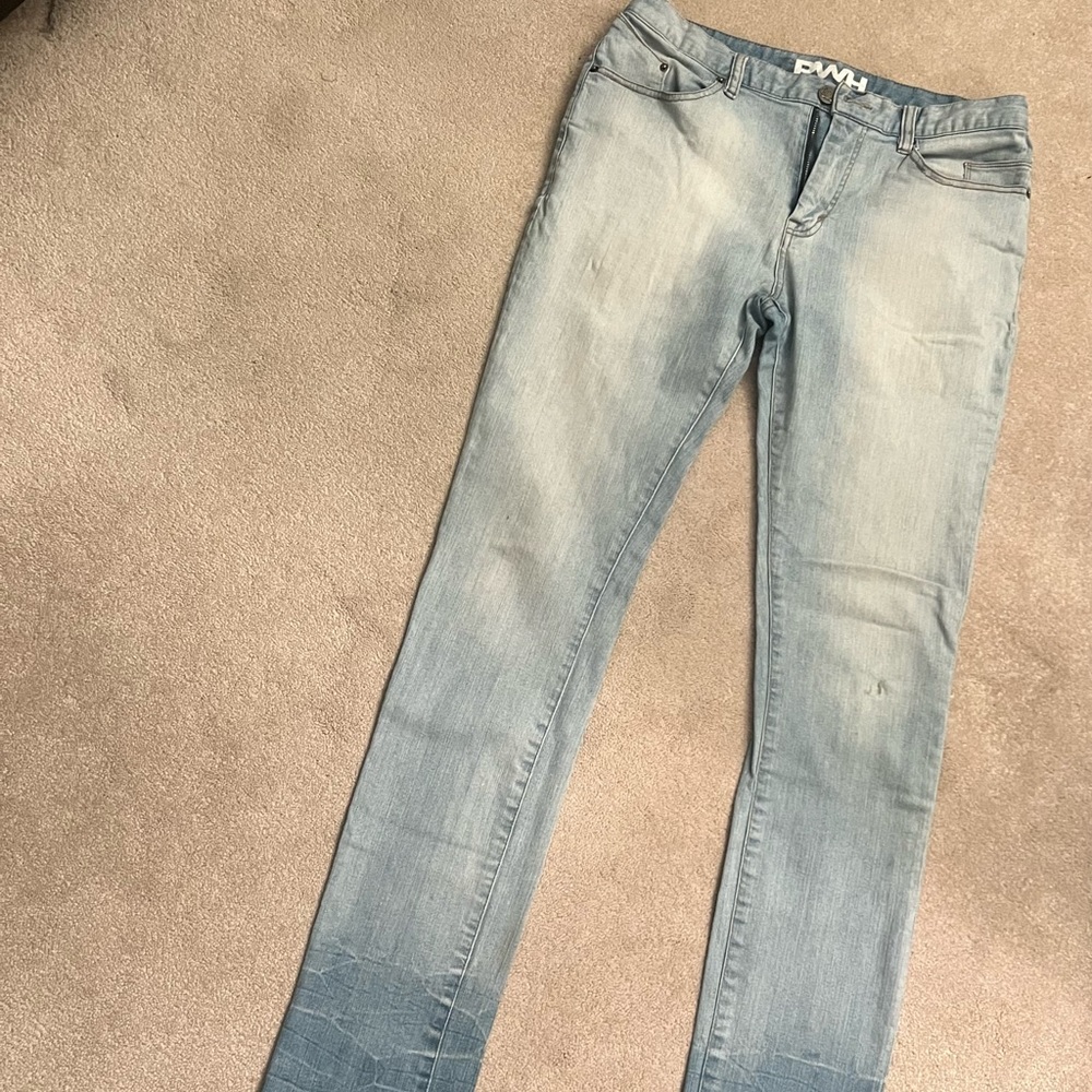 RWH Light Washed Super Soft Relaxed Skinny Jeans